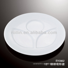 Уникальная форма цветка плоская белая фарфоровая тарелка
